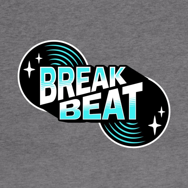 Breakbeat  - Retro Vinyl (Blue) by DISCOTHREADZ 